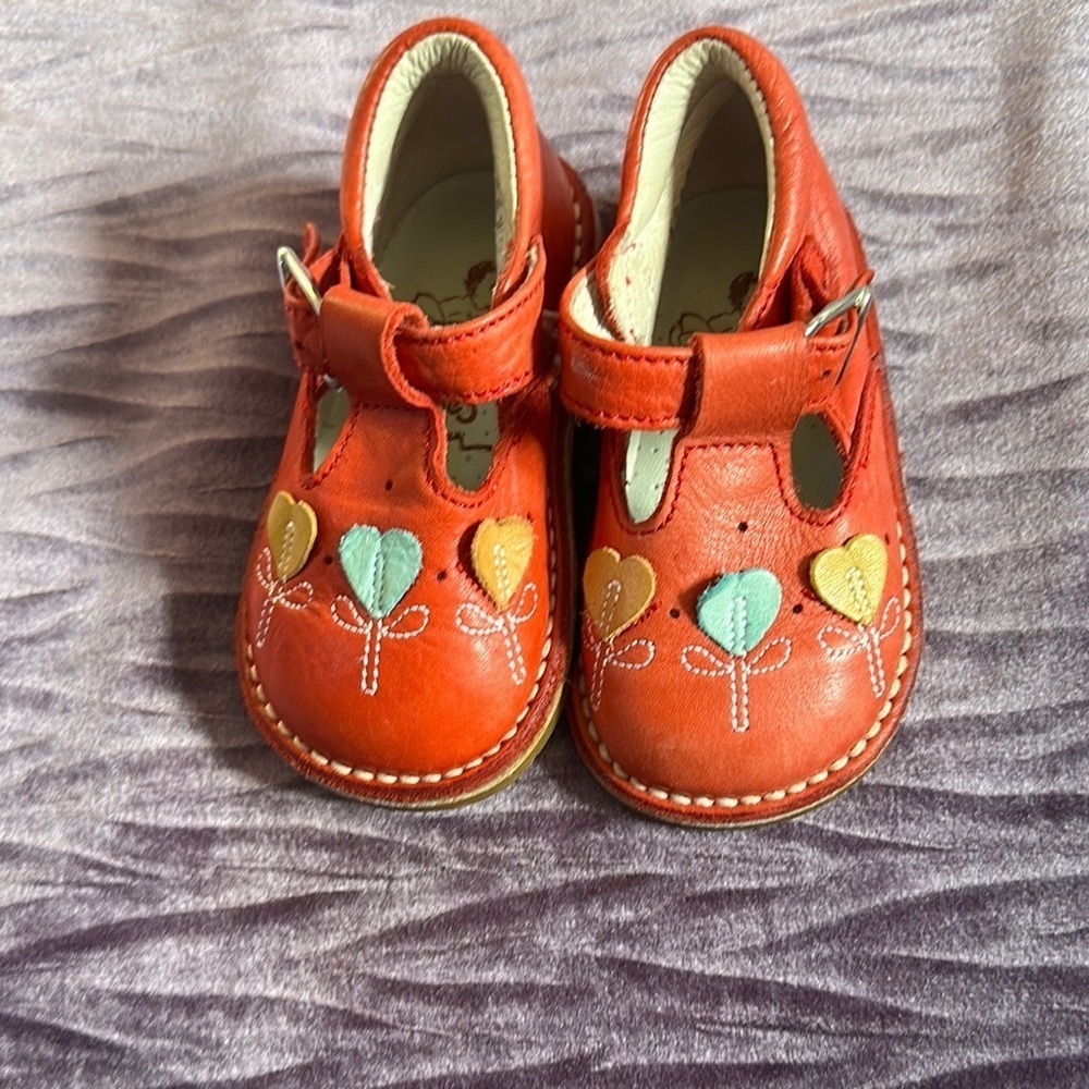 Red and Yellow Dress Shoes with Animal Face Design